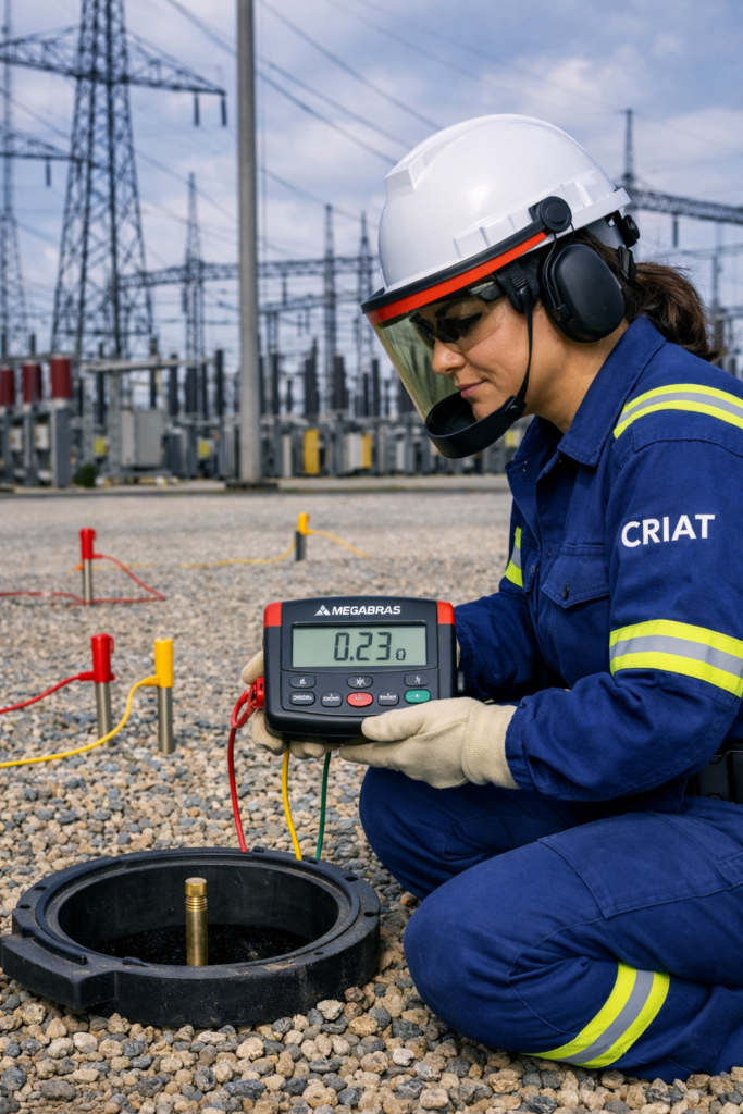 Manutenção de malha de aterramento